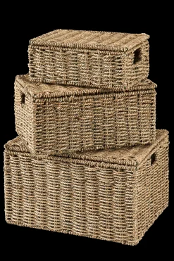 Hot CASA Seagrass Cesto Portatutto M Con Coperchio Naturale