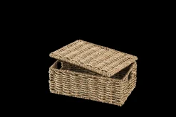 Discount CASA Seagrass Cesto Portatutto S Con Coperchio Naturale