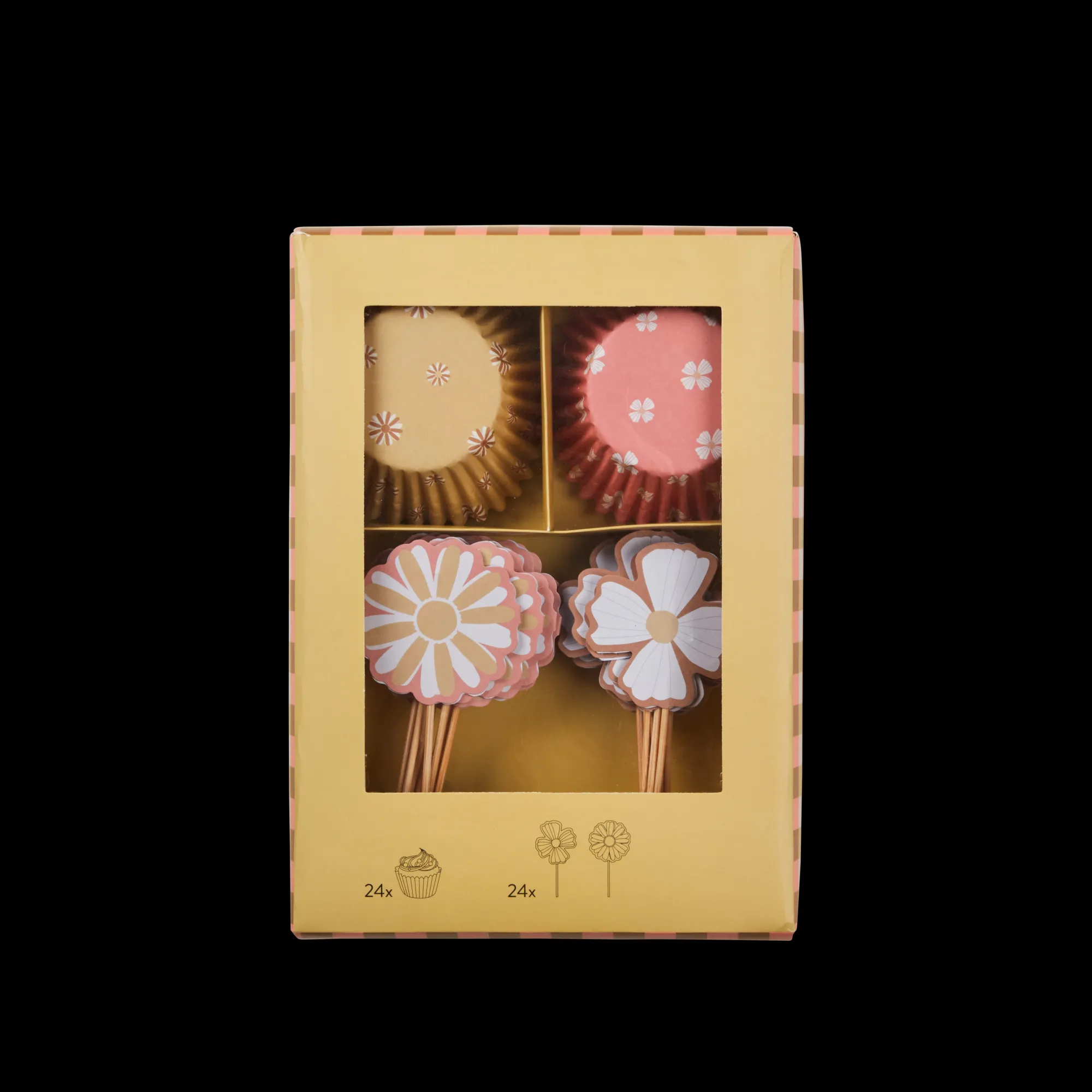 Outlet CASA Springtime Set Cupcake Set Di 48 Menta, Viola Chiaro