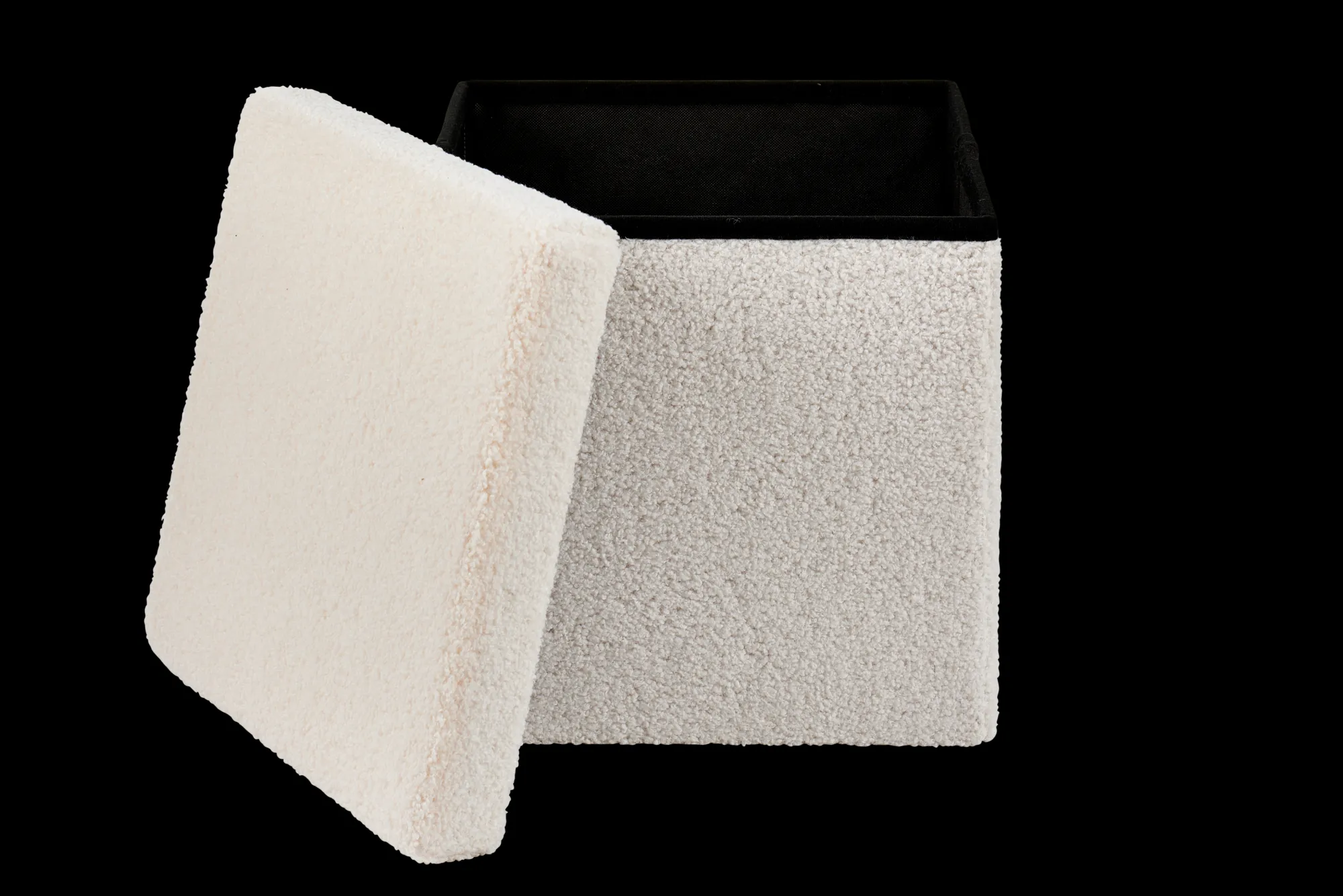 Clearance CASA Stor Pouf Pieghevole Con Contenitore Bianco