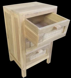 Outlet CASA Teck Armadio A 3 Cassetti Naturale