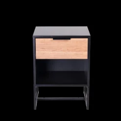 Best CASA Trenton Comodino Nero, Naturale