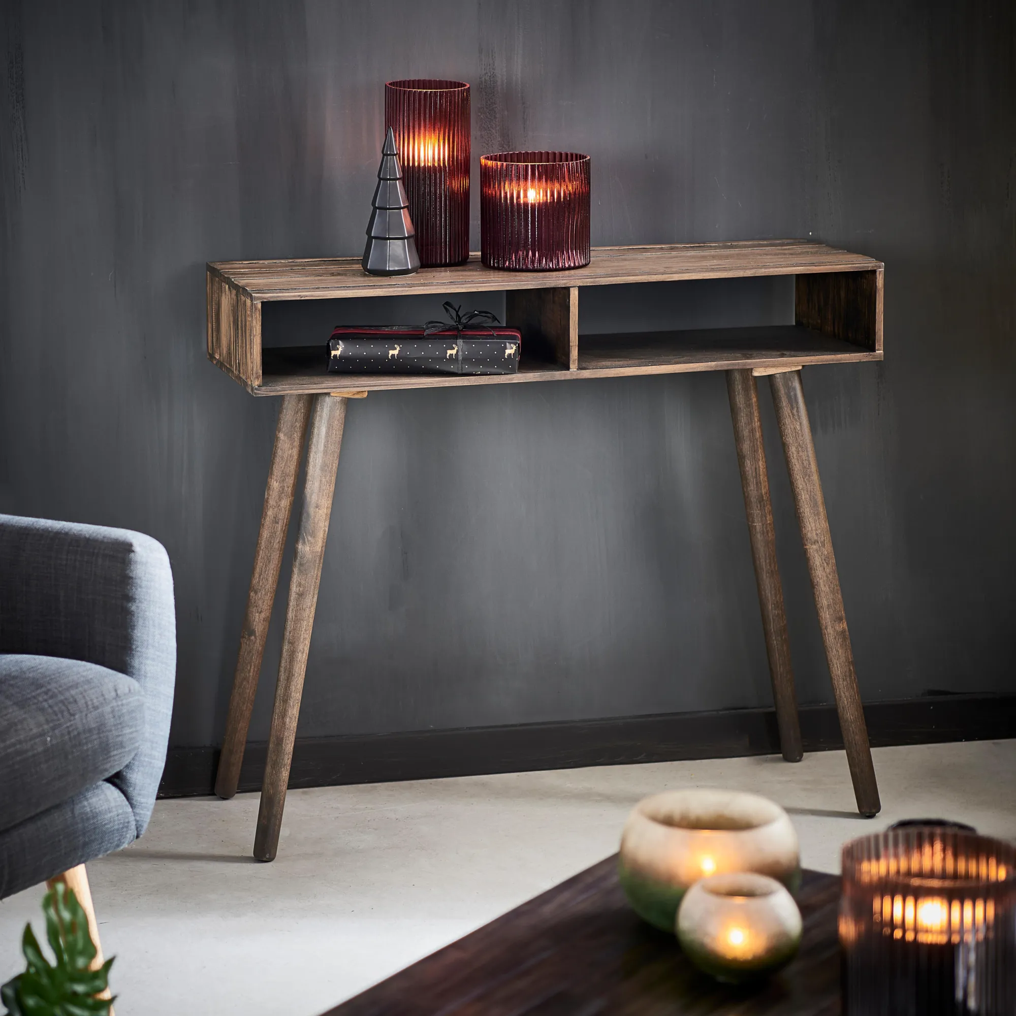 Sale CASA Vintage Mobile Consolle Marrone, Naturale