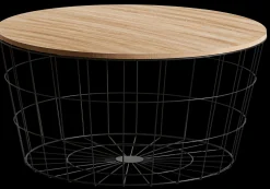 CASA Wire Xl Tavolino Portatutto Xl Nero, Naturale