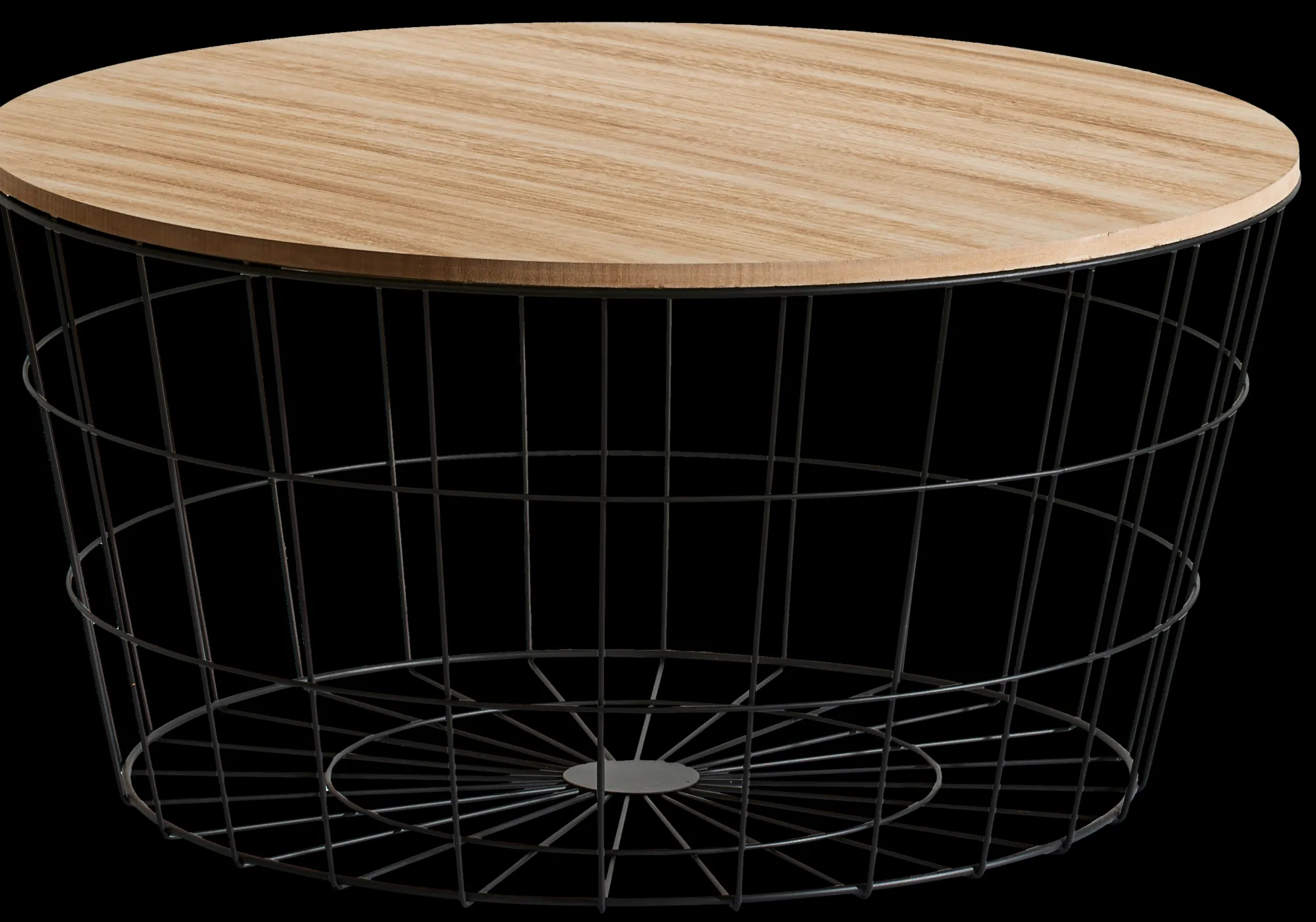 CASA Wire Xl Tavolino Portatutto Xl Nero, Naturale