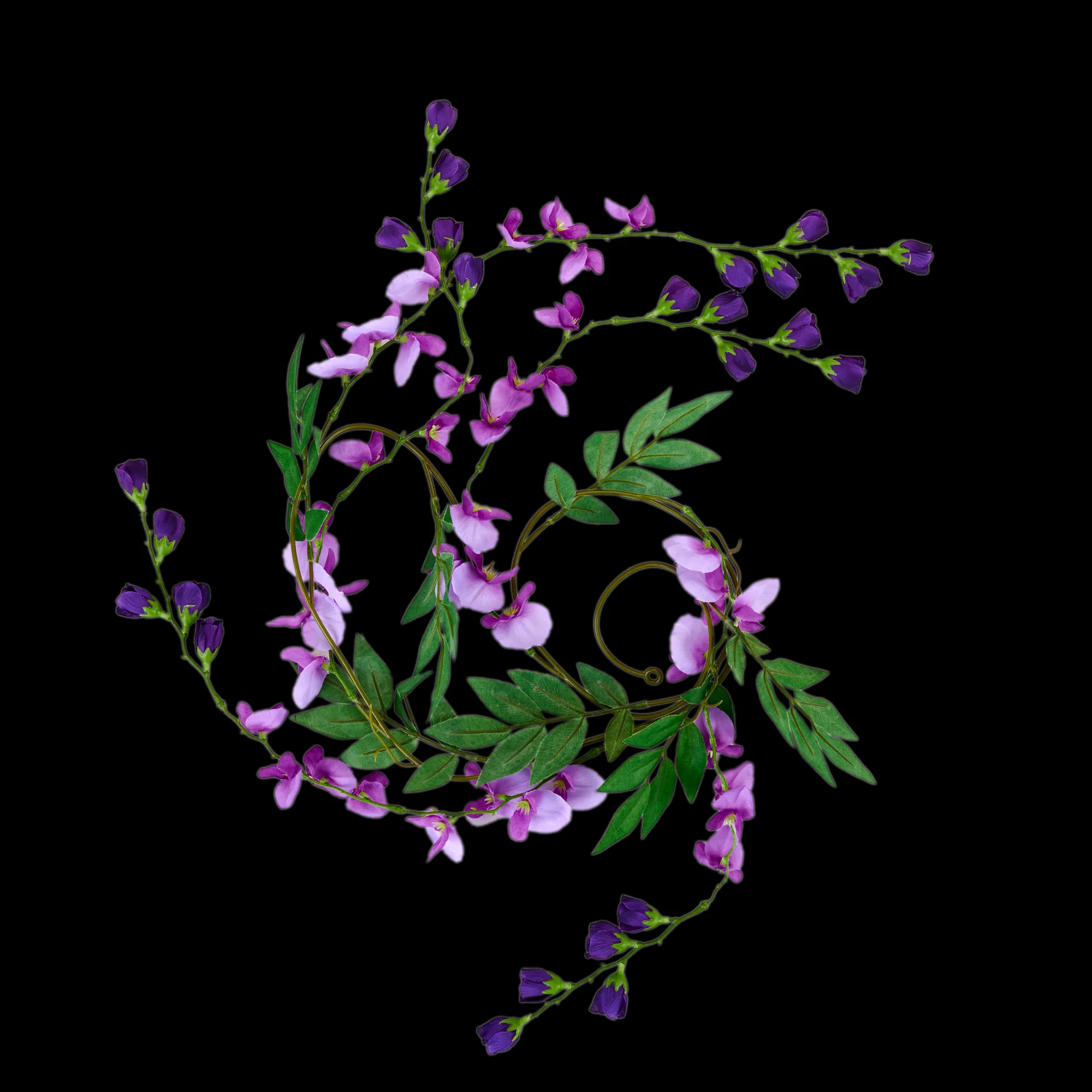 Online CASA Wisteria Ghirlanda Verde, Viola, Viola Chiaro